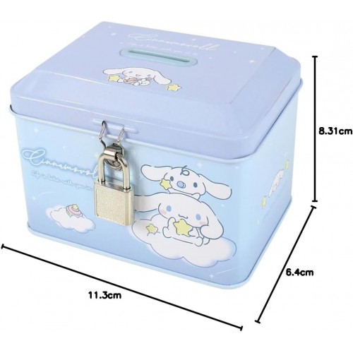 Sanrio Piggy Bank with Key Lock (Cinnamonroll)