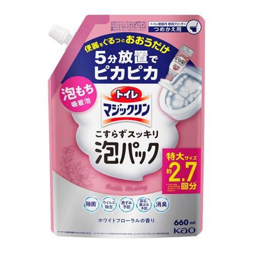 KAO Magiclean Toiletry Cleaner No-Scrub Refreshing Foam Refill Pack 660ml (Floral)