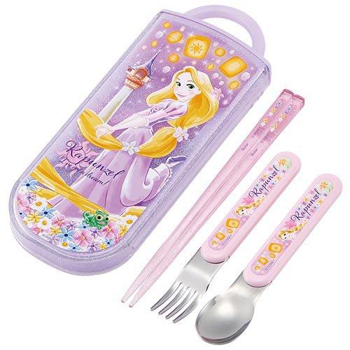 Japan SKATER Antibacterial Children's Lunch Cutlery Trio Set（Rapunzel）