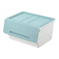 Japan SQU Flip Lid Wide Storage Container - Light Blue (Store Pick Up Only)