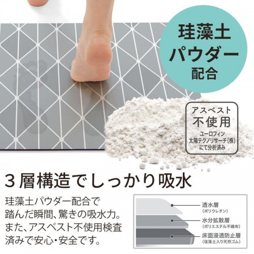 Yokozuna Diatomaceous Earth Soft Bath Mat (Tessalate)