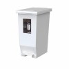 ASVEL Antibacterial Anti Odour Pedal Rubbish Bin 45L/White Pick Up In Store Only