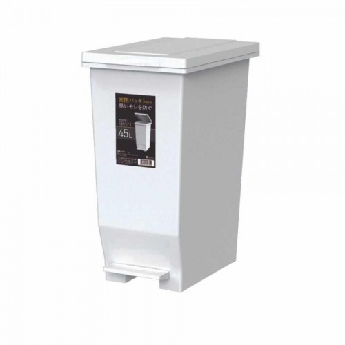 ASVEL Antibacterial Anti Odour Pedal Rubbish Bin 45L/White Pick Up In Store Only