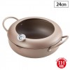 Japan Tamahashi Tempura Pot With Thermometer 24cm  IH compatible
