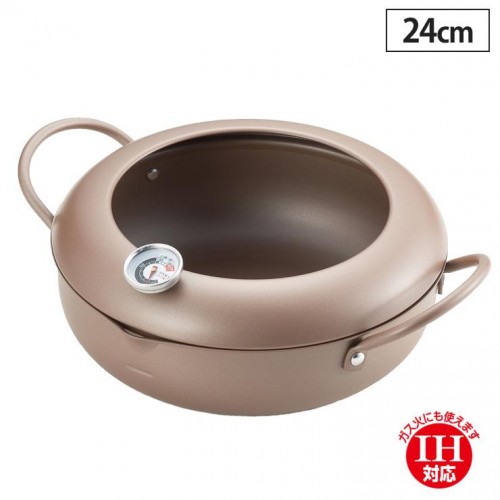 Japan Tamahashi Tempura Pot With Thermometer 24cm  IH compatible