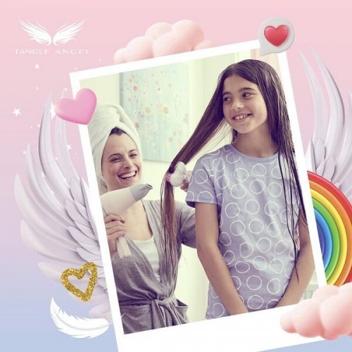 Tangle Angel Detangling Hair Brush Professional 2.0 Matte Blue