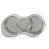 GROSMIMI Stainless Food Tray 3 Compartment With Lid