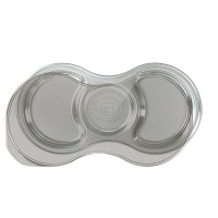 GROSMIMI Stainless Food Tray 3 Compartment With Lid