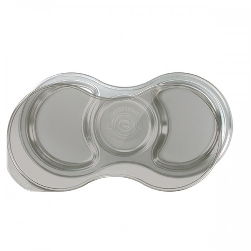 GROSMIMI Stainless Food Tray 3 Compartment With Lid