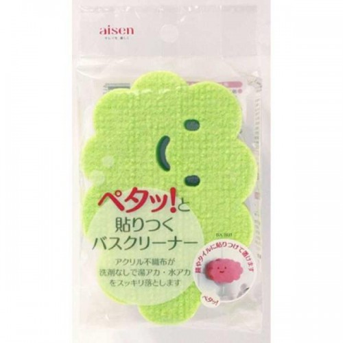 Made In Japan Aisen Stick-On Bathroom Cleaning Sponge (Green) Made In Japan Aisen Stick-On Bathroom Cleaning Sponge (Green)