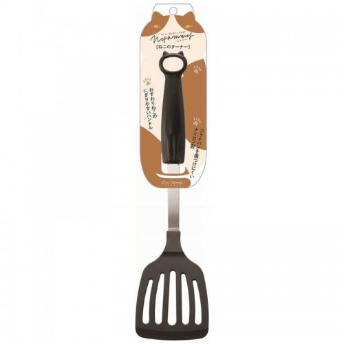 Japan KAI Nyammy Cat Silicon Spatula Black