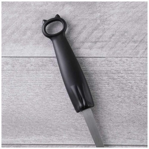 Japan KAI Nyammy Cat Silicon Spatula Black