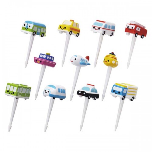 Japan Mama's Assist Lunch Box Food Picks 11pcs (Working Vehicles) Japan Mama's Assist Lunch Box Food Picks 11pcs (Working Vehicles)