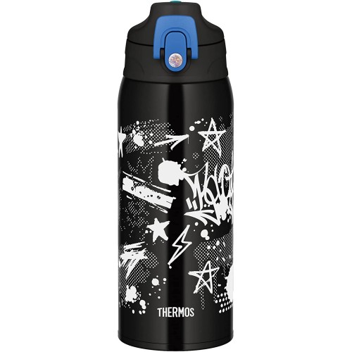 Thermos 2-Way Stainless Steel Vacuum Insulated Water Bottle 800ml(Black Blue) Thermos 2-Way Stainless Steel Vacuum Insulated Water Bottle 800ml(Black Blue)