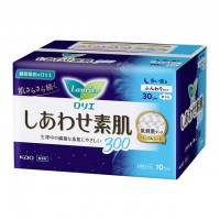 Kao Laurier Happy Bare Skin For Heavy Nights Pads With Wings 30cm (10 Pieces)