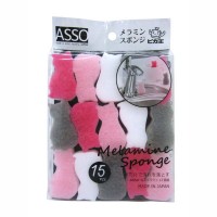 Japanese Asso Kitchen Scrub Sponge 15Pcs (Cat)