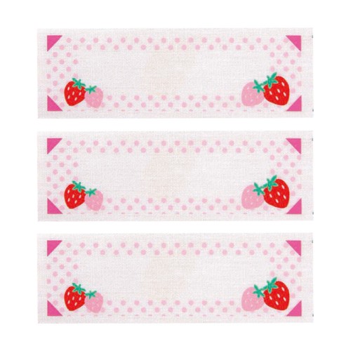 Japan KIYOHARA Iron On Cloth Name Label (Strawberry）