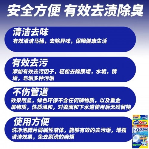 Toilet Cleaning Peppermint Scents (6 Tablets)