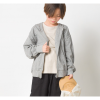 Japan Kids UV Cut 94.9% Dry Processing Zip Hoodie  (Gray/100cm)