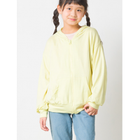 Japan Kids UV Cut 94.9% Dry Processing Zip Hoodie   (Yellow/100cm)