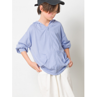 Japan Kids UV Cut 94.9% Dry Processing Zip Hoodie  (Blue/100cm)