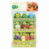 Japan Mama's Assist Lunch Box food Picks 8pcs（Friendly Animal）