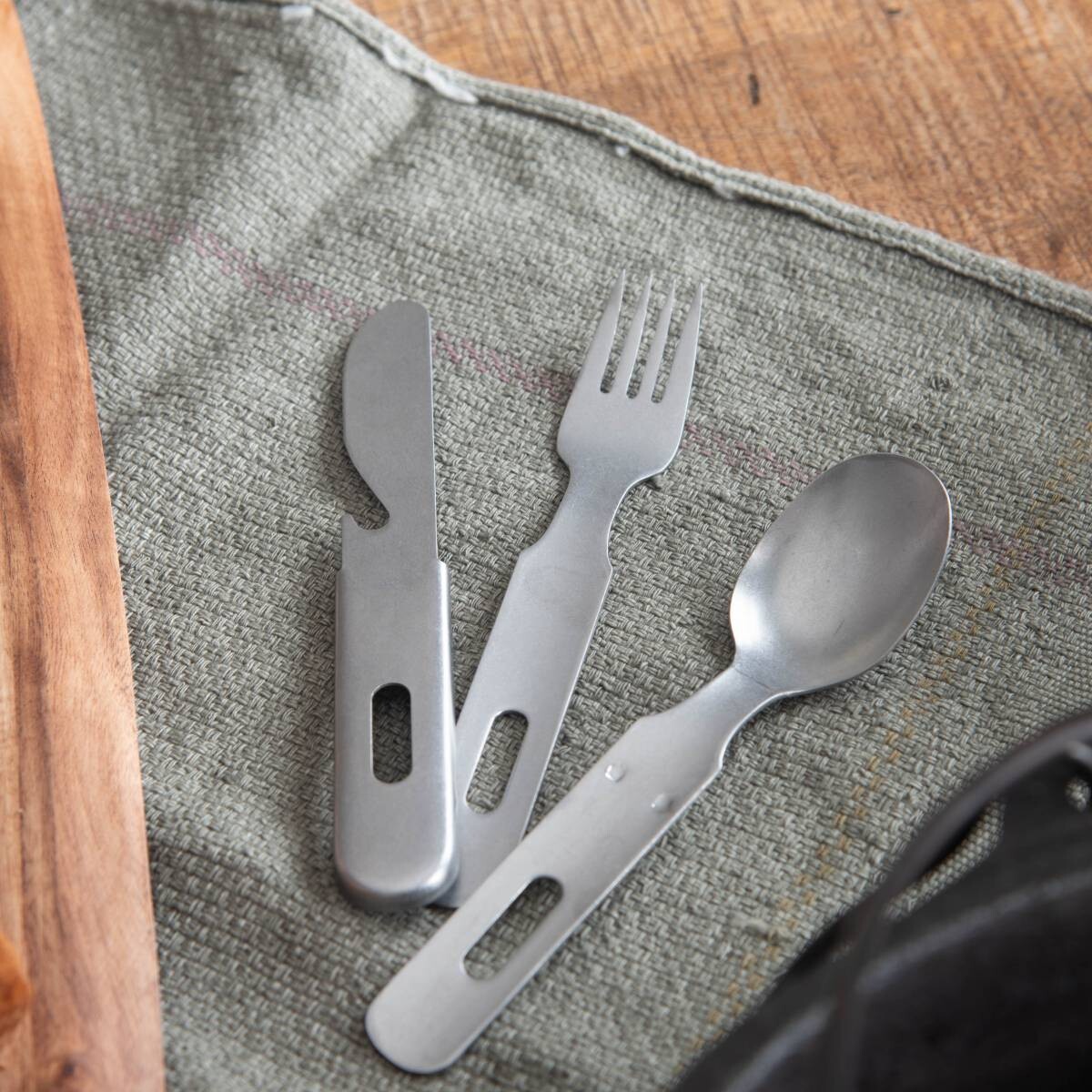 and　set　camping　fork,　spoon）　Japan　cutlery　compact　3pc（knife,